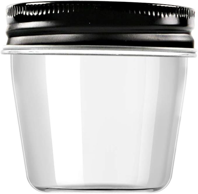 novelinks 4 oz Small Plastic Jars with Lids, 20 Pack Mini Plastic Mason Jars with Lids 4oz, Craft Storage Containers & Canning Jars & Small Spice Jars for Kitchen Organization (20 Pack,Black) - Image 4