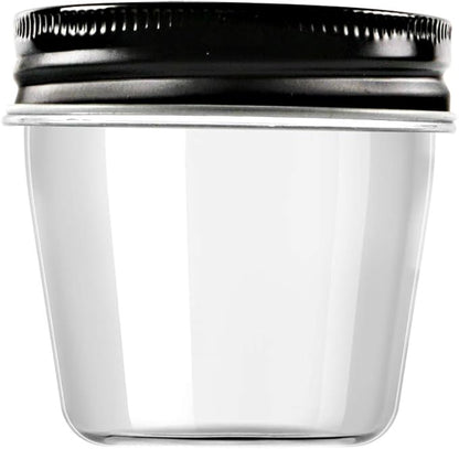 novelinks 4 oz Small Plastic Jars with Lids, 20 Pack Mini Plastic Mason Jars with Lids 4oz, Craft Storage Containers & Canning Jars & Small Spice Jars for Kitchen Organization (20 Pack,Black) - Image 4