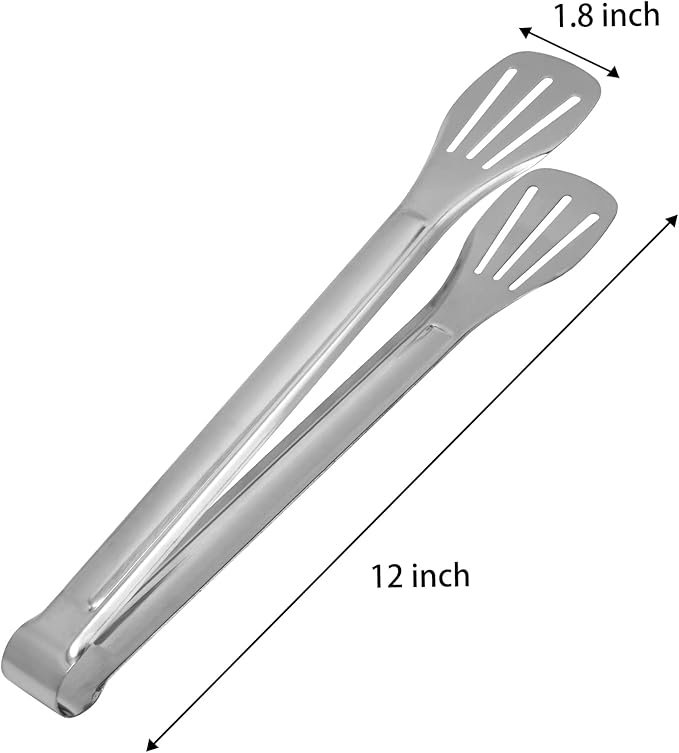Serving Tongs Kitchen Tongs,Buffet Tongs, Stainless Steel Food Tong Serving Tong,small tongs 6 Pack (12 Inch) - Image 2