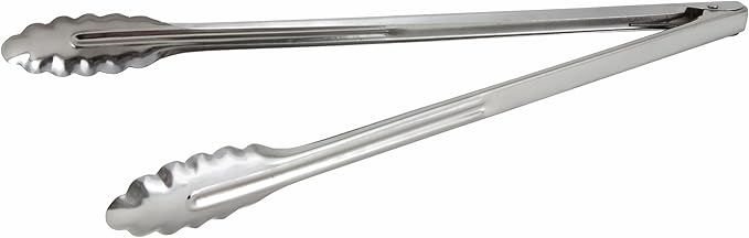 Winco Coiled Spring Medium Weight Stainless Steel Utility Tong, 16-Inch by Winco