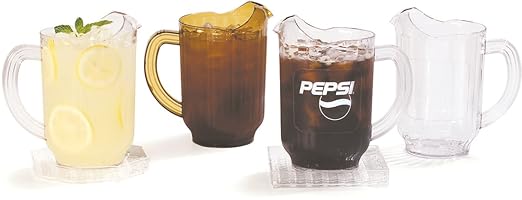 Carlisle FoodService Products VersaPour Pitcher, Large Container for Serving Cold Drinks with Ice, 60 Oz, 6 Count, Amber - Image 7