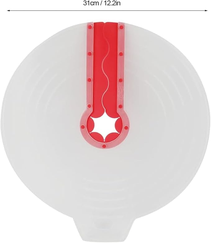 Silicone Mixing Bowl Splatter Guard, Modern Style, White, 12in, Baking, Durable, Dishwasher & Microwave Safe