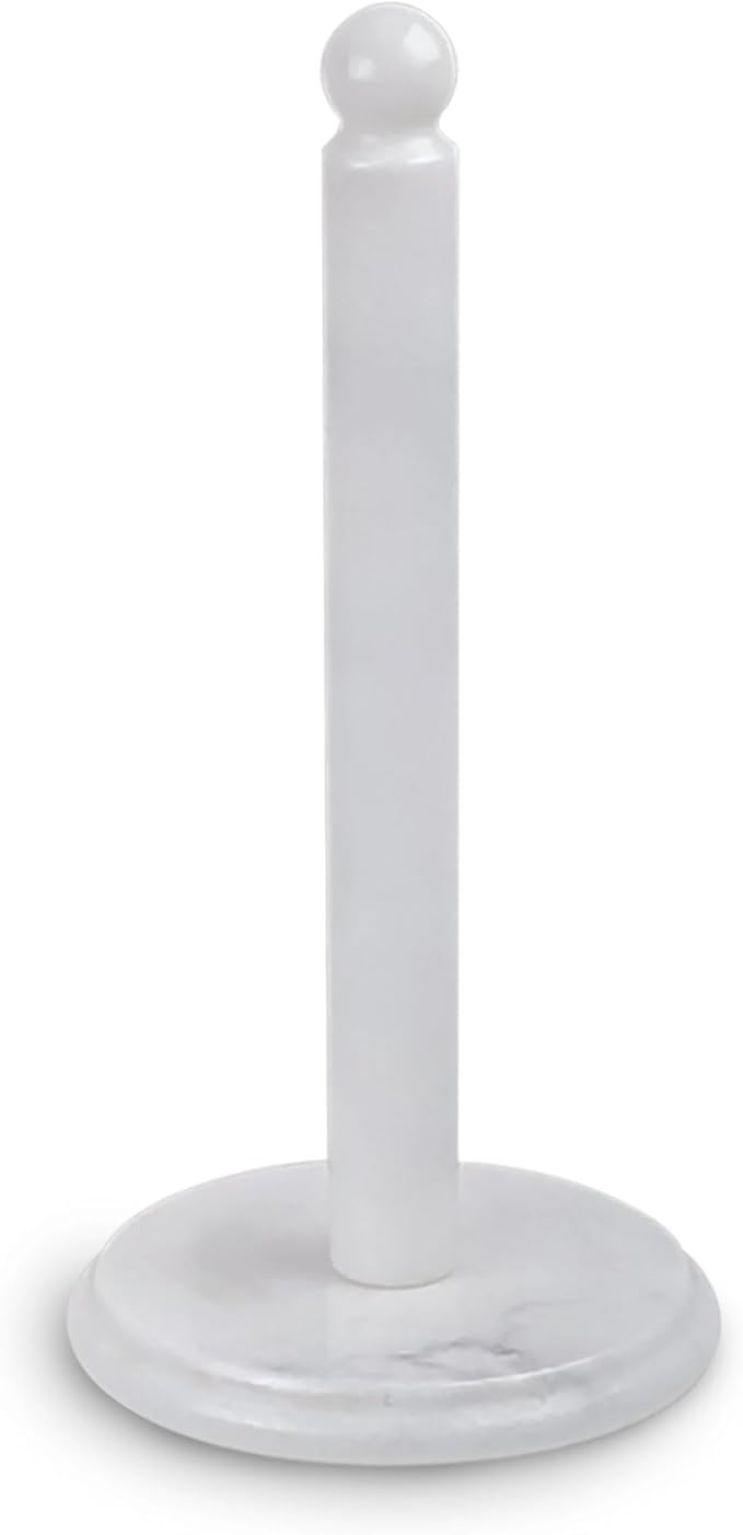 Handmade Marble Paper Towel Holder for Kitchen Countertop – Premium Quality, Non-Slip Base, Elegant Design – Natural Marble, Colors & Shades May Vary, for Home Décor