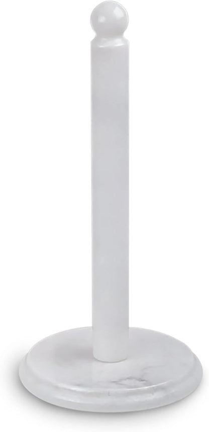 Handmade Marble Paper Towel Holder for Kitchen Countertop – Premium Quality, Non-Slip Base, Elegant Design – Natural Marble, Colors & Shades May Vary, for Home Décor