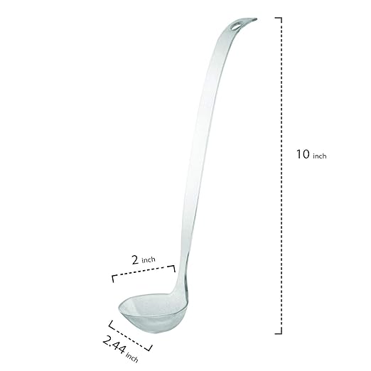 Party Essentials N024821 Plastic Hangable Ladle with Label, 2-Ounce Capacity, Clear (Case of 48) - Image 2