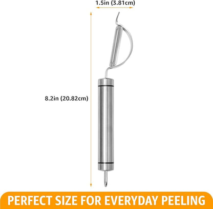 Potato Peeler Stainless Steel, Curved Multifunctional Vegetable Peeler for Kitchen, Peeler Knife Ultra Sharp Blade, Fruit & Veggie Food Peeler, Eye Remover, Hang Loop