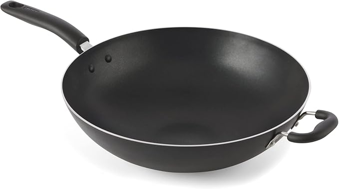 T-Fal Specialty Nonstick Woks & Stir-Fry Pan 14 Inch Oven Broiler Safe 350F Cookware, Pots and Pans, Dishwasher Safe Black by T-falbrand
