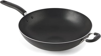 T-Fal Specialty Nonstick Woks & Stir-Fry Pan 14 Inch Oven Broiler Safe 350F Cookware, Pots and Pans, Dishwasher Safe Black by T-falbrand
