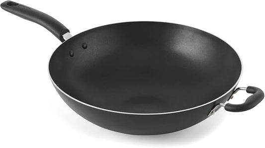 T-Fal Specialty Nonstick Woks & Stir-Fry Pan 14 Inch Oven Broiler Safe 350F Cookware, Pots and Pans, Dishwasher Safe Black by T-falbrand