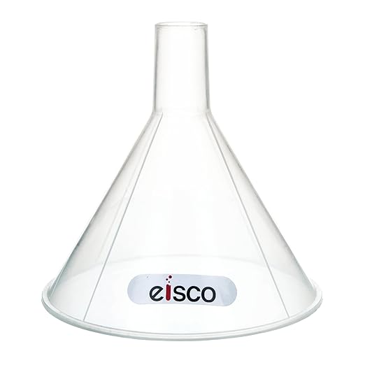EISCO Powder Funnel, 6" (150mm) Diameter - Polypropylene Plastic - Parallel Stem - Resistant to Acids & Alkalis - Great for Laboratory, Classroom or Home Use - Image 2