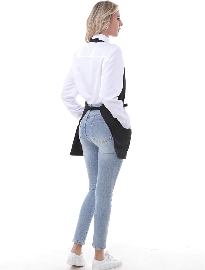 Aprons for Women with 3 Pockets, Server Apron, Aprons for Cooking, Chef Apron, Comfortable Material Adjustable