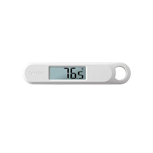 Taylor Folding Stem Display Food Instant Read Digital Thermometer, 0.7 Inch LCD Readout, White (1476WH) - Image 7