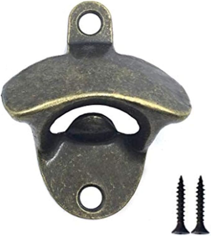 ANSLYQA 20 Pack Bottle Opener Wall Mounted, Vintage Beer Bottle Opener with Screws for Bars KTV Hotels Homes, (Bronze) - Image 3