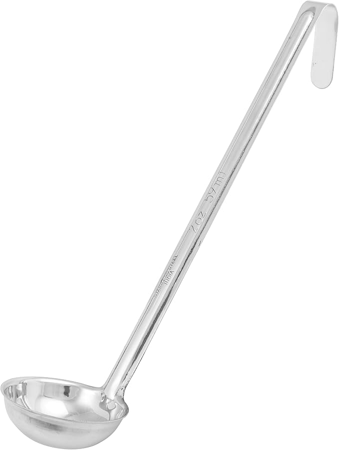 Winco One Piece Stainless Steel Ladle, 2 Ounce, 10.25" by Winco