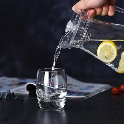 SOUJOY 2 Pack Plastic Pitcher, 68Oz Clear Iced Water Jug with Lid and Handle, Heat Resistant BPA-Free Tea Pitcher for Lemonade, Juice, Milk, Cold or Hot Beverage - Image 5