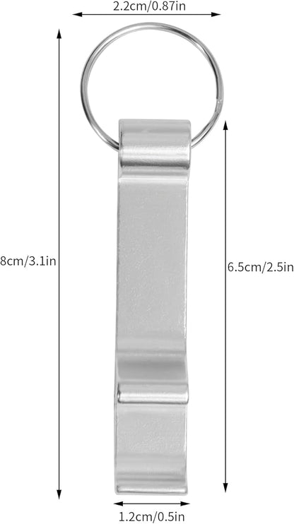 cnomg 16 pcs Metal Bottle Opener, Split Key Ring Chain Keychain Bulk Aluminum Pocket Claw Bar Soda Beverage Beer Bottle Opener (Sliver) - Image 2