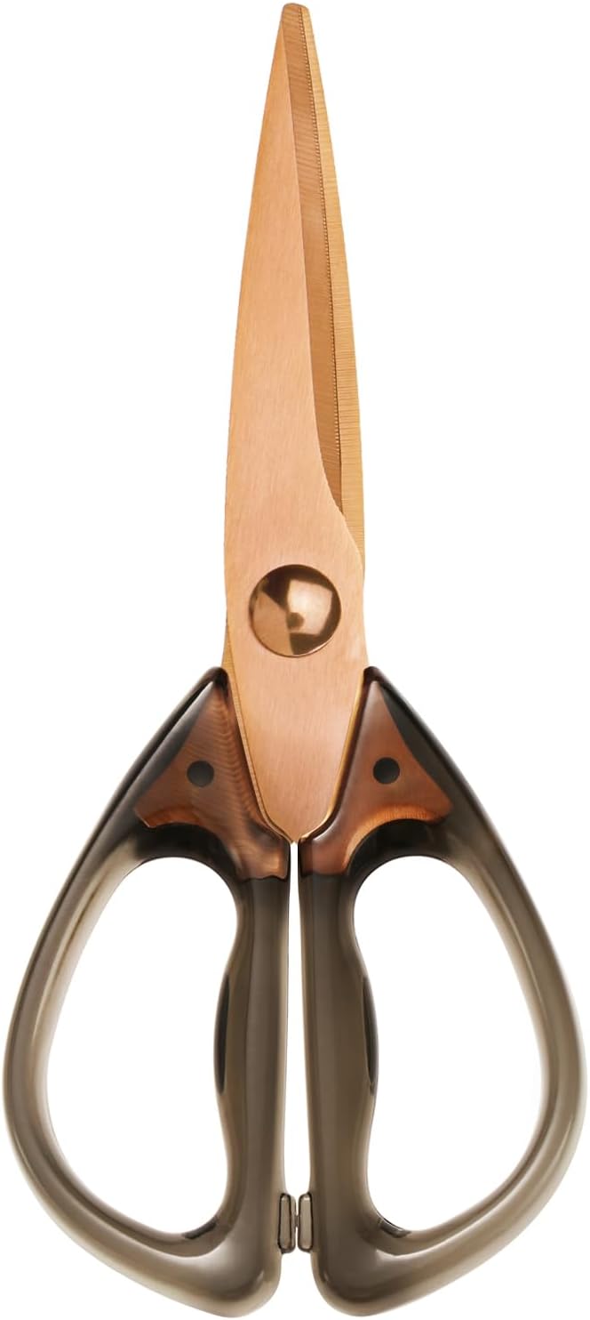 Kitchen Scissors All Purpose, ARCHIKING Kitchen Shears Cooking Scissor, Meat&Poultry Shears,Acrylic Handle Stainless Steel Utility Scissors with Comfort Grip Everyday Use (Brown) by ARCHIKING