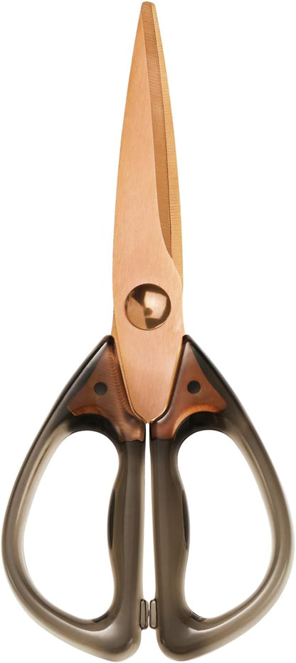 Kitchen Scissors All Purpose, ARCHIKING Kitchen Shears Cooking Scissor, Meat&Poultry Shears,Acrylic Handle Stainless Steel Utility Scissors with Comfort Grip Everyday Use (Brown) by ARCHIKING