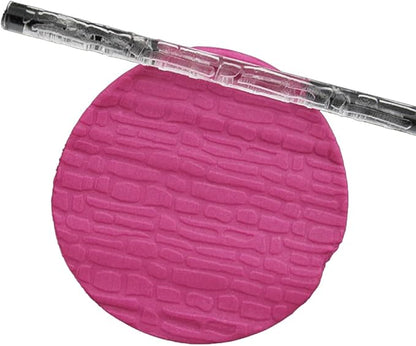 Rengue Acrylic Rolling Pin with 28 Patterns, Compliant Material, Comfortable Grip, 16 X 1 Cm, Lightweight for Dough and Pastry Acrylic Rolling Pin with 28 Patterns, Nan Kitchen (#24)