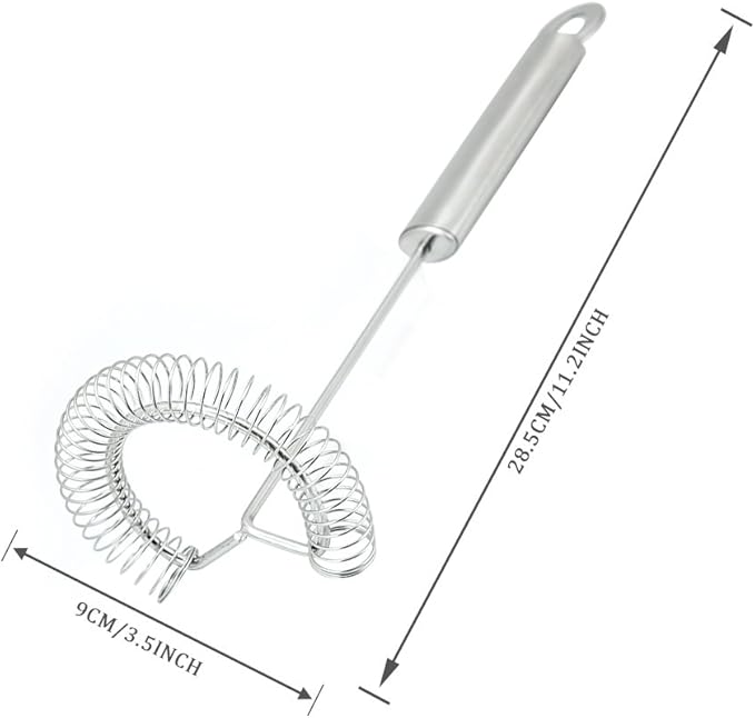 Whisk,Spiral Whisks Egg Beater for Blending Mixing Stirring, Non-Stick Stainless Steel Whisk,11.2 inch - Image 6