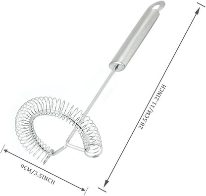 Whisk,Spiral Whisks Egg Beater for Blending Mixing Stirring, Non-Stick Stainless Steel Whisk,11.2 inch - Image 6