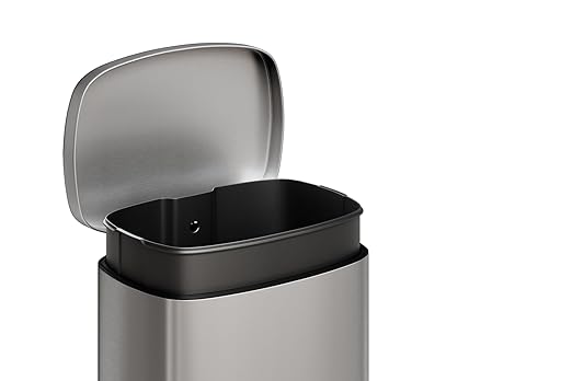 Garvee Step-on Stainless Steel Kitchen Trash Can - 13 Gal / 50 L Large Capacity, Rustproof Metal Garbage Bin with Soft Close Lid, Removable Inner Bucket & Rear Handle - Image 9