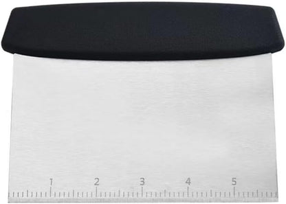 Bench Scraper, Stainless Steel Food Scraper Tool,Dough Scraper and Pastry Cutter With Scale,Food Chopper Baking Supplies Kitchen Gadgets by FUPUAII