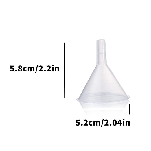 Plastic Funnel Set, 3 Pcs Lab PP Funnels, 100mm x 2, 75mm x 2, 50mm x 2 (Pack of 3) - Image 4