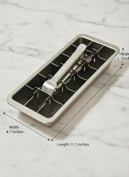 Stainless Steel Ice Cube Trays with Easy Release Handle – 18-Cube Metal Ice Tray, Non-Toxic, Dishwasher Safe | HYICE®