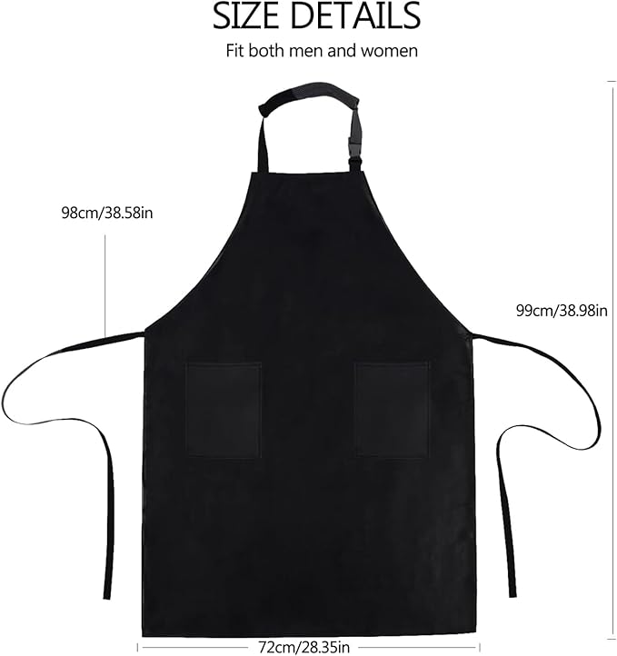 Homsolver 2 Pack Waterproof Rubber Aprons, Heavy Duty Butcher for Men, Chemical Vinyl Plastic Aprons for Dishwashing - Image 5