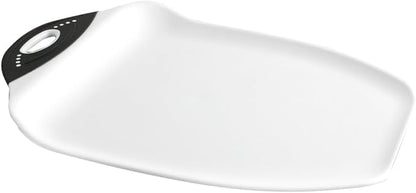 Dexas Chop & Scoop Cutting Board, 9.5 by 13 inches, White with Black Handle by Dexas