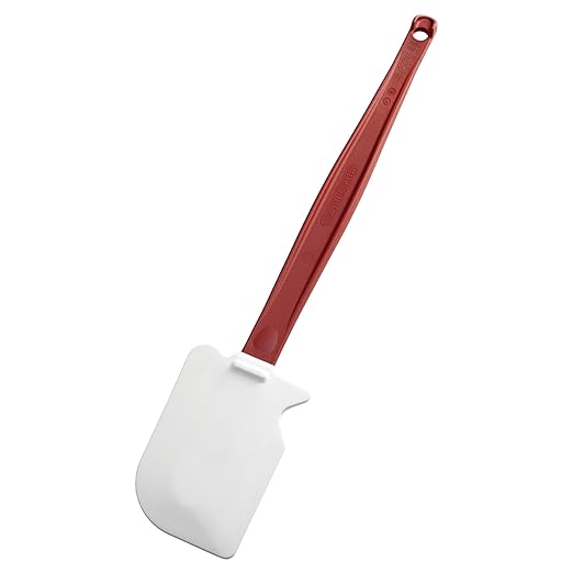 Rubbermaid Commercial Products High Heat Resistant Silicone Heavy Duty Spatula/Food Scraper 13.5-Inch 500 Degrees F Red Handle for Baking/Cooking/Mixing Commercial Dishwasher Safe by RubbermaidCommercialProducts