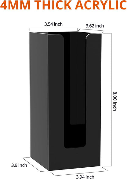 Richboom Acrylic Coffee Cup and Lid Storage Organizer Holder, 1 Compartment, Black - Image 2