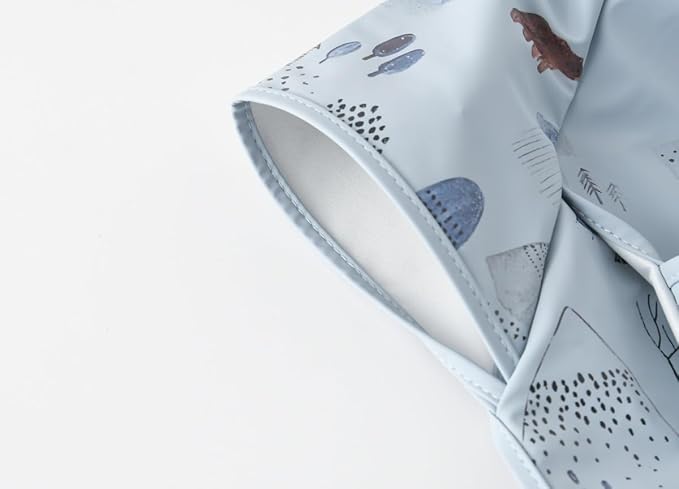 Waterproof Baby Bibs,Infant Toddler Extra Cover Feeding Bib With Food Catcher,Easy Clean & Washable