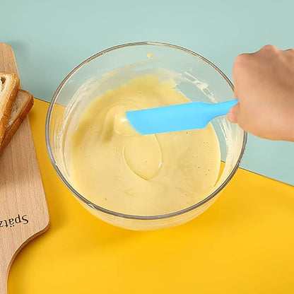 Small Silicone Spatulas Bulk for Kitchen, Baking, Cake Icing, Resin Craft(set of 6), Mini Silicon Scraper Tool, Jar Spatula with Long Handle Heat Resistant, Waxing Sticks Large with Slant for Hard Wax - Image 3