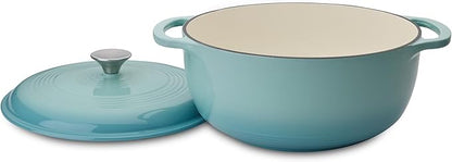 Mercer Culinary Enameled Cast Iron Round Dutch Oven, 6 qt., Aqua - Image 2
