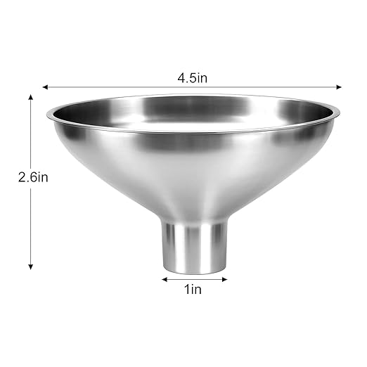 Kitchen Funnel, Stainless Steel funnels for Kitchen use Filling Bottles, one-piece Funnel is Seamless and can be Used to Transfer Oils, Spices, and Powder mixes, and is Easy to Clean - Image 3