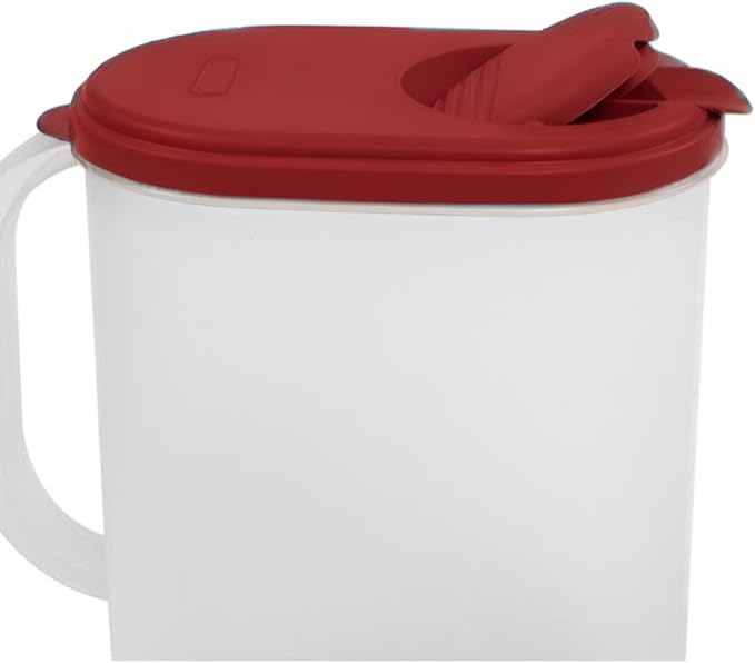 1 Gallon Water Pitcher with Lid & Pivot Top Spout -Slim Design Fits Fridge Door- Tea Pitcher 1 Gallon Plastic Pitcher with Lid 1 Gallon Pitcher with Lid Water Pitchers with Lids Plastic Water Pitcher - Image 6