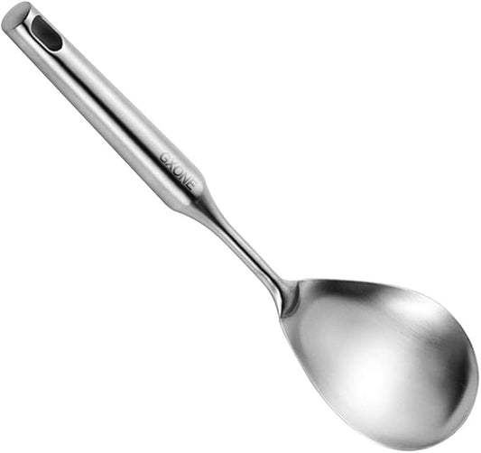 Cooking Spoon,304 Stainless Steel Large Serving Spoons,Silver/12.6Inch by GXONEHomeKitchen