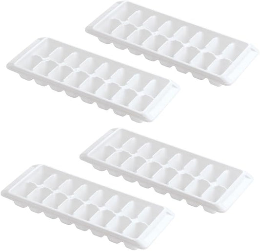 Kitch Easy Release White Ice Cube Tray, 16 Cube Trays (Pack of 4) (4 Pack - 64 Cubes) by Kitch