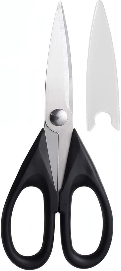 Multipurpose Kitchen Shears, 8.7" Professional Heavy-Duty Scissors, Dishwasher Safe, Rust-Resistant Stainless Steel, Ergonomic Soft Grip Handles for Cooking and Home Use by Unknown