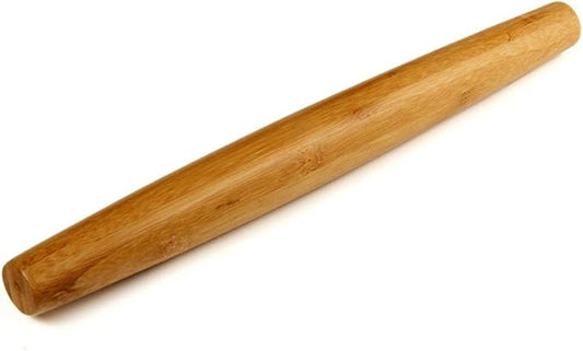 Classic French Rolling Pins Bamboo Wooden Rolling Pin for Baking Pizza Dough Pie Cookie, 13-Inch by Honglida