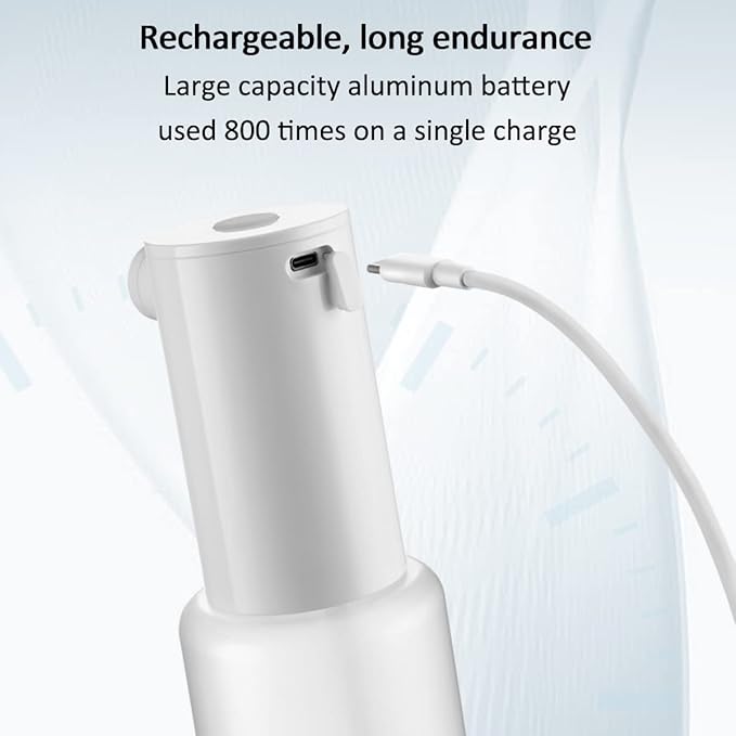 Foaming Soap Dispenser,Electric and Rechargeable,Refillable Foam Hand Dispenser for Kitchen Sink & Bathroom Countertop,Dish foamer Soap Dispenser,Pet Bathing Foamer Sprayer