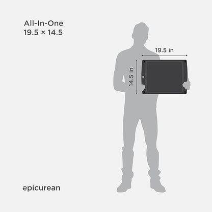 Epicurean 505-201502003 All-In- All-In-One Cutting Board with Non-Slip Feet, 19.5" x 14.5", Slate/Black - Image 3