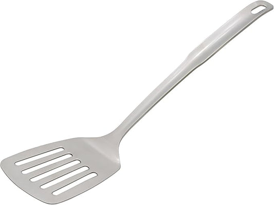 HIC Kitchen Slotted Turner with Long Handle, 18/8 Stainless Steel, 12.5-Inch