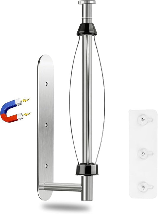 KIHOGEM Magnetic Paper Towel Holder, One Hand Operable Paper Towel Holder Wall Mount with Strong Magnetic Backing and Self-Adhesive for Kitchen Refrigerator RVs Grill Garage(Silver) by KIHOGEM