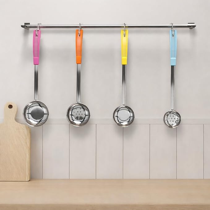 Portion Control Serving Spoons - (8 Piece Set) Restaurant Measuring Serving Ladle Utensils for Weight Loss, Bariatric Gastric Sleeve, Includes 2, 4, 6, 8 oz Solid & Perforated Scoops, 14-1/4" Long - Image 8