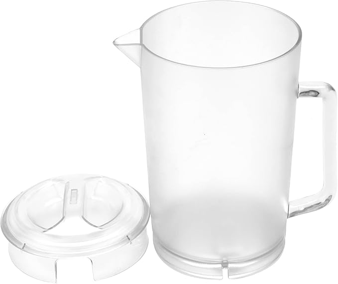G.E.T. P-3064-1-CL-EC Heavy-Duty Shatterproof Plastic 2 Quart Pitcher with Lid, BPA Free (64 Ounce), Clear - Image 4