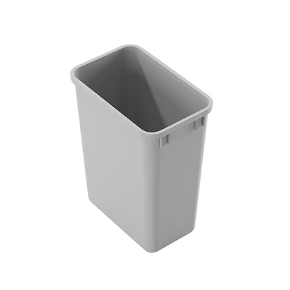 Dowell 35Qt Wastebasket Trash Container, 9Gal, Plastic, Stackable, for Kitchen/Bathroom/Office, Fits Under Sink/Desk (Can Only, Grey 4000 35 04) by DowellKitchenBath