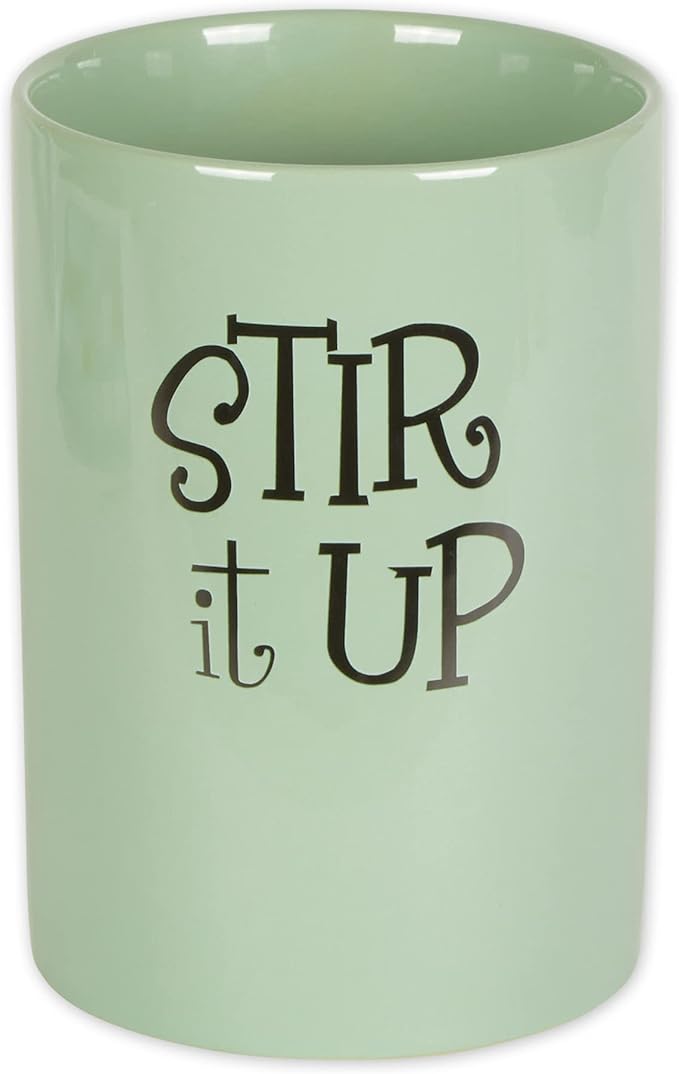 DII Kitchen Accessories Retro Collection Ceramics, Utensil Holder, Jadeite by DII
